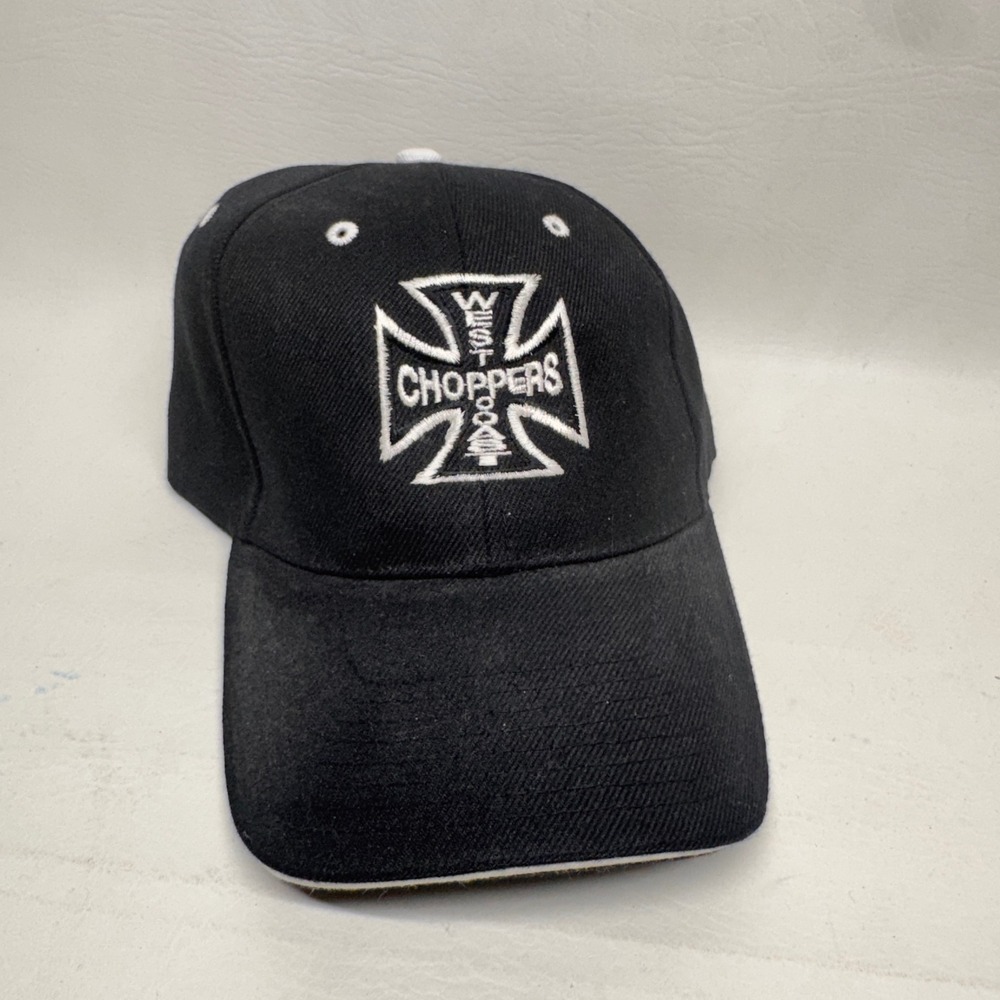 City Hunter West Coast Choppers Hat Mens OSFA Black Embroidered Biker Y2K Cap